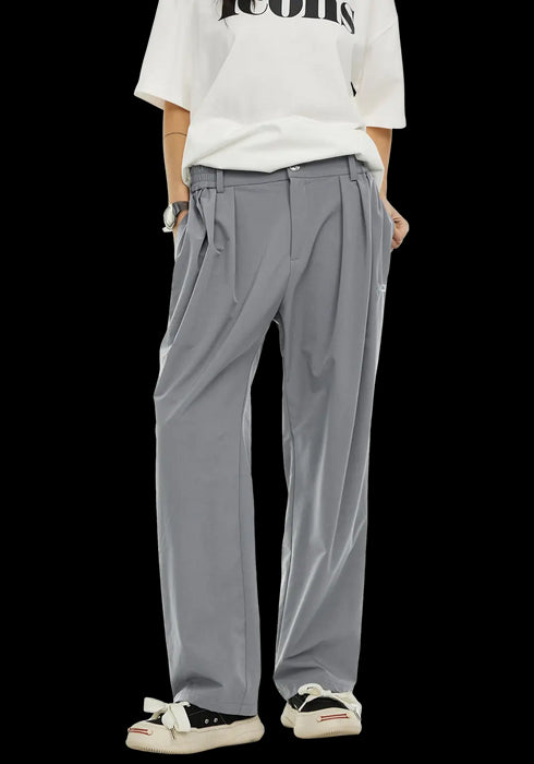 Embroidered Logo Straight Quick-Drying Cool Casual Trousers - PSYLOS 1, Embroidered Logo Straight Quick-Drying Cool Casual Trousers, Pants, iconslab, PSYLOS 1